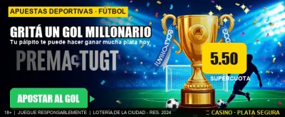 Gol millonario: jugá ya banner